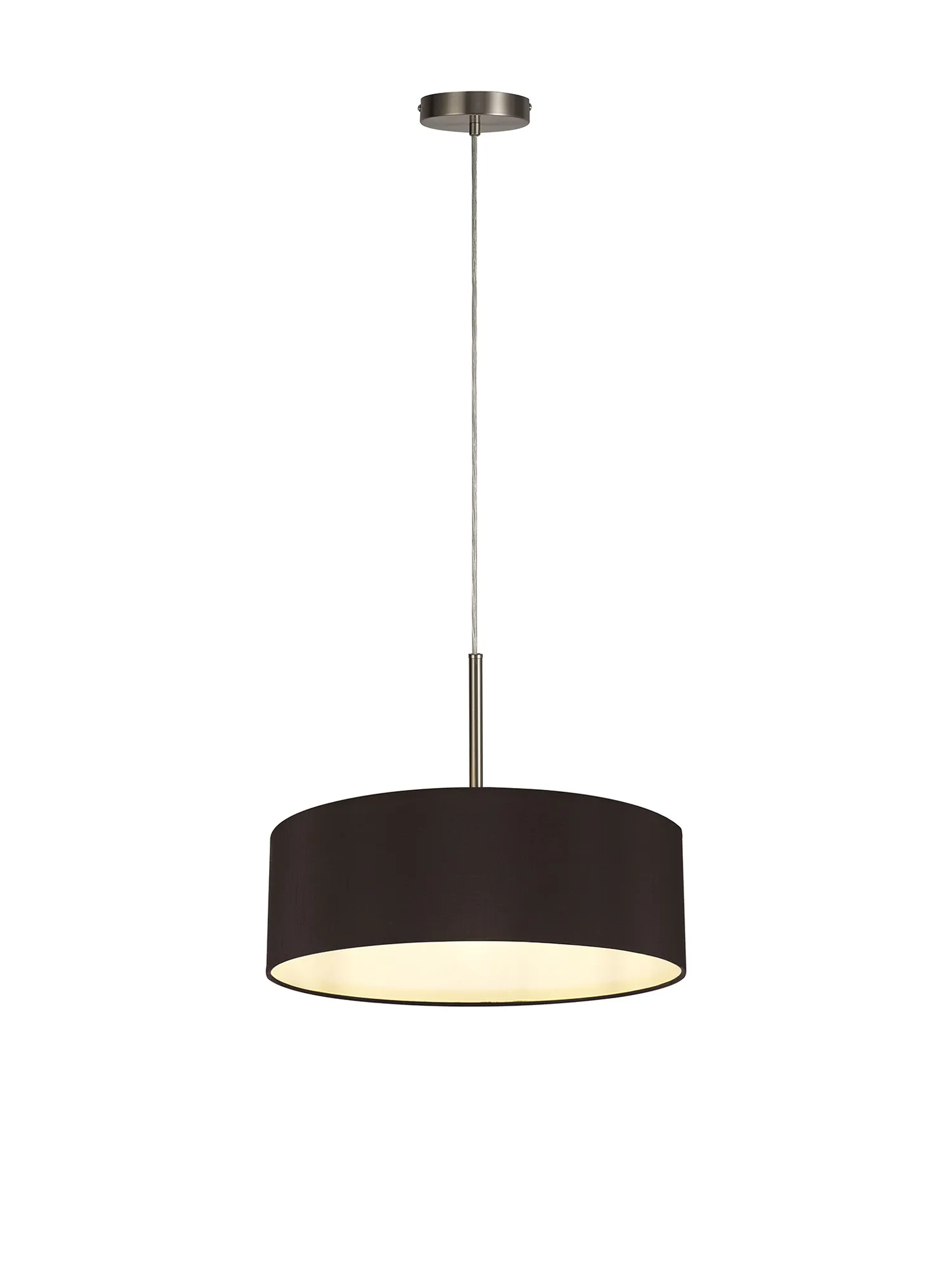Baymont 45cm 5 Light Pendant Satin Nickel, Black DK0761  Deco Baymont SN BL